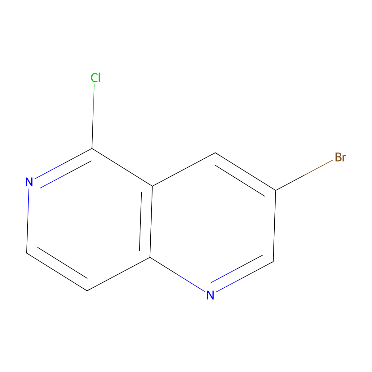 3-Bromo-5-chloro-1,6-naphthyridine molecular structure, CAS 1211588-58-7