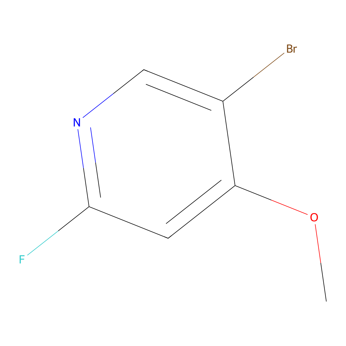 5-Bromo-2-fluoro-4-methoxypyridine molecular structure, CAS 1211588-65-6