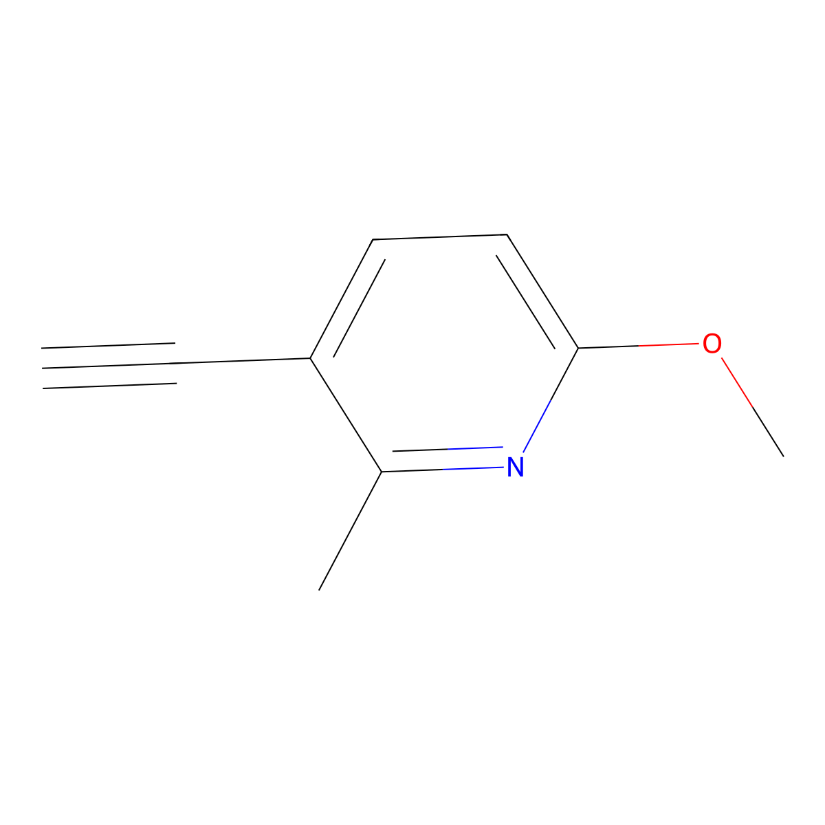 3-Ethynyl-6-methoxy-2-methylpyridine molecular structure, CAS 1211588-74-7