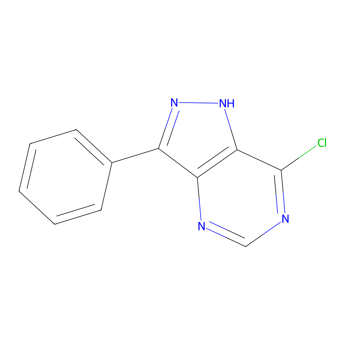 7-Chloro-3-phenyl-1H-pyrazolo[4,3-d]pyrimidine molecular structure, CAS 1211588-84-9