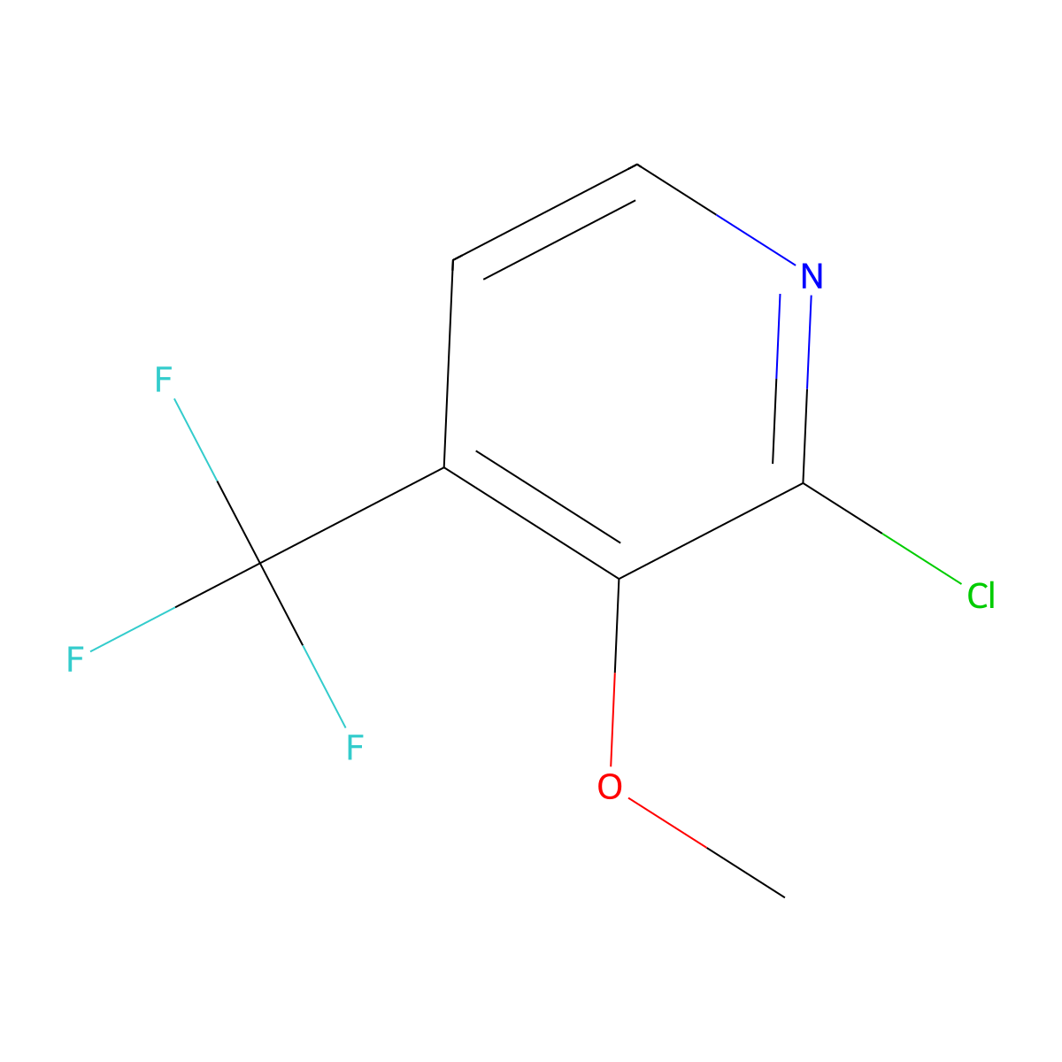 2-Chloro-3-methoxy-4-(trifluoromethyl)pyridine molecular structure, CAS 1211588-85-0