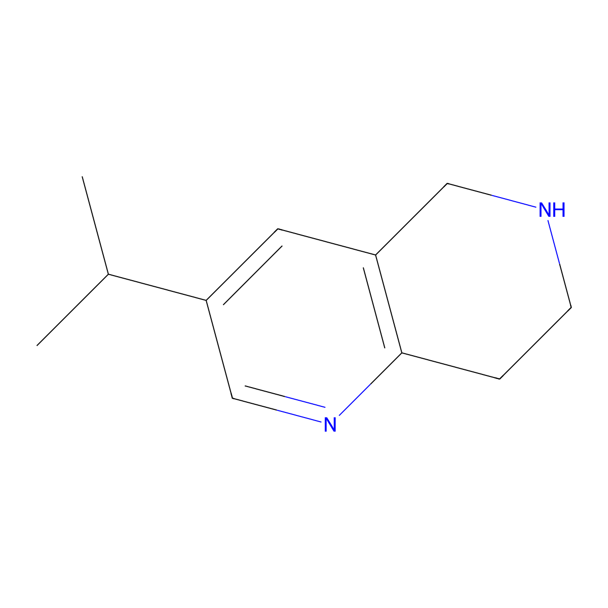 3-(Propan-2-YL)-5,6,7,8-tetrahydro-1,6-naphthyridine molecular structure, CAS 1211589-00-2