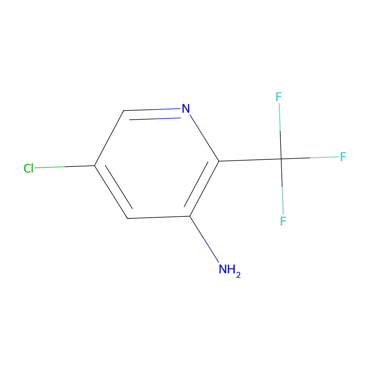 5-Chloro-2-(trifluoromethyl)pyridin-3-amine molecular structure, CAS 1211589-03-5