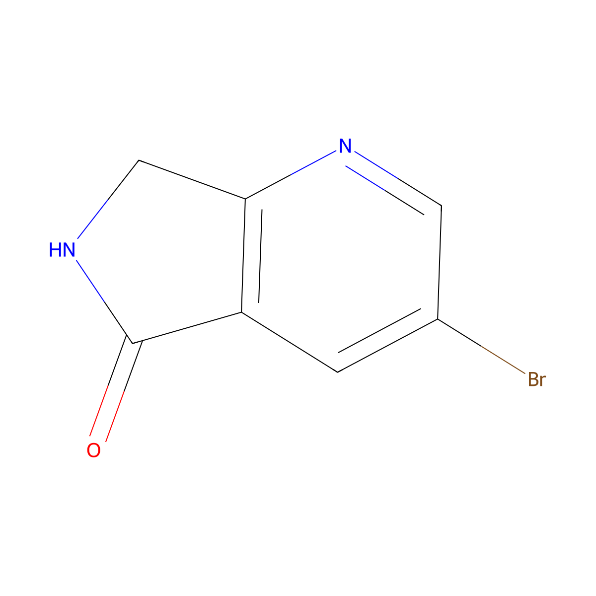 3-bromo-6,7-dihydro-5H-pyrrolo[3,4-b]pyridin-5-one molecular structure, CAS 1211589-13-7