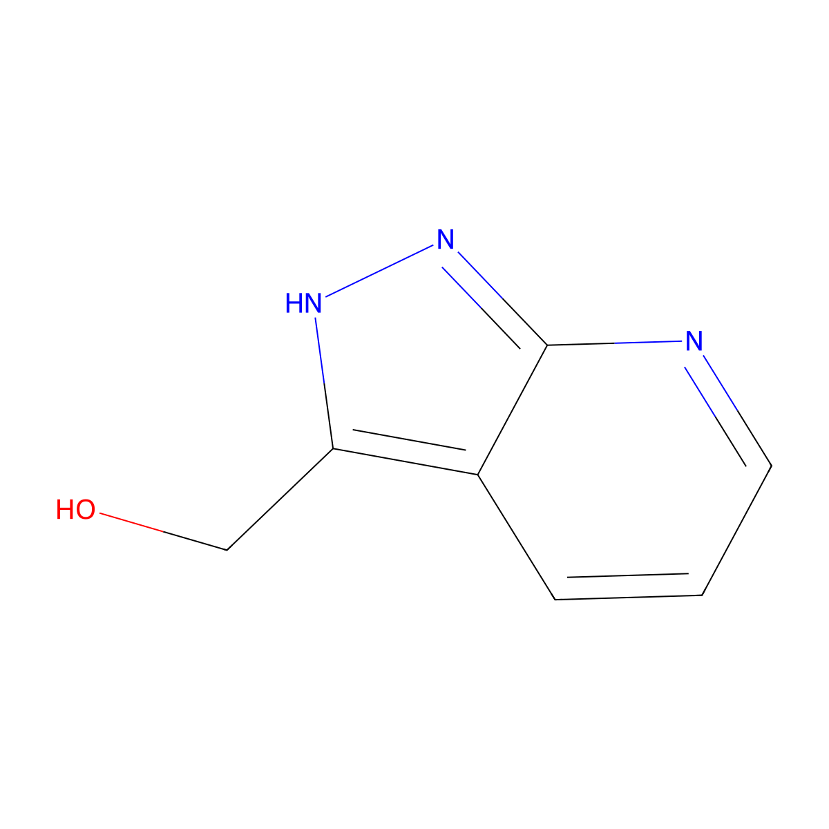 1H-Pyrazolo[3,4-b]pyridine-3-methanol molecular structure, CAS 1211589-17-1