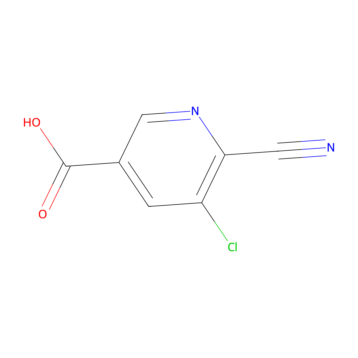 5-Chloro-6-cyanonicotinic acid molecular structure, CAS 1211589-19-3
