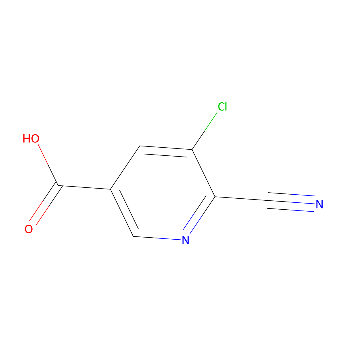 5-Chloro-6-cyanonicotinic acid molecular structure, CAS 1211589-19-3