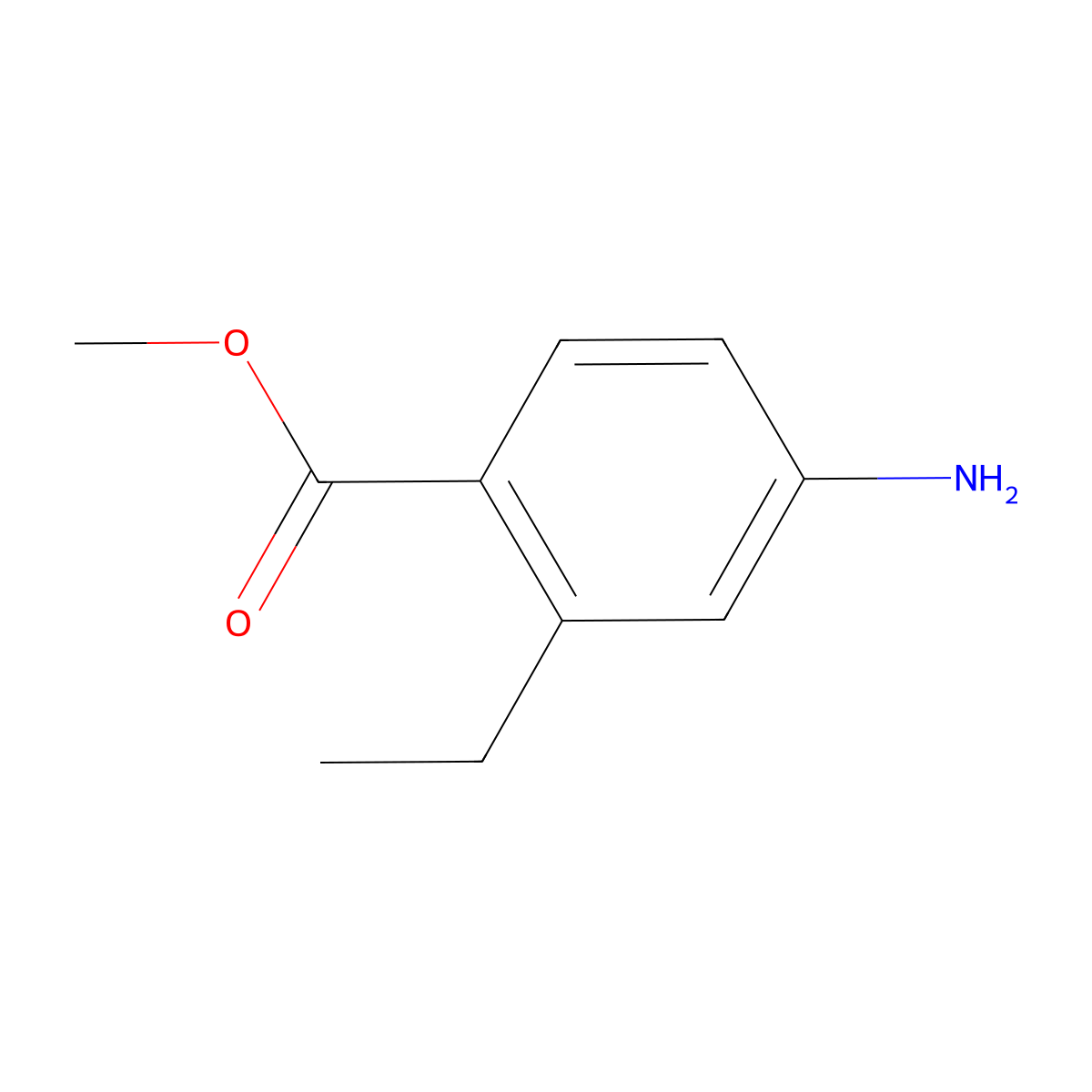 Methyl 4-amino-2-ethylbenzoate molecular structure, CAS 1211589-24-0