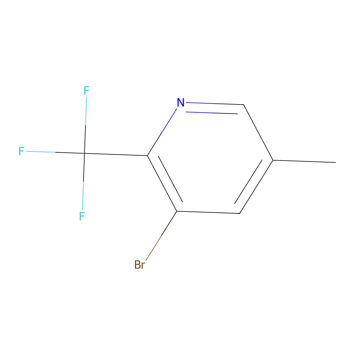 3-Bromo-5-methyl-2-(trifluoromethyl)pyridine molecular structure, CAS 1211589-25-1