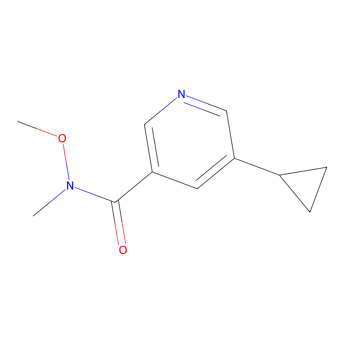 5-Cyclopropyl-N-methoxy-N-methylnicotinamide molecular structure, CAS 1211589-35-3