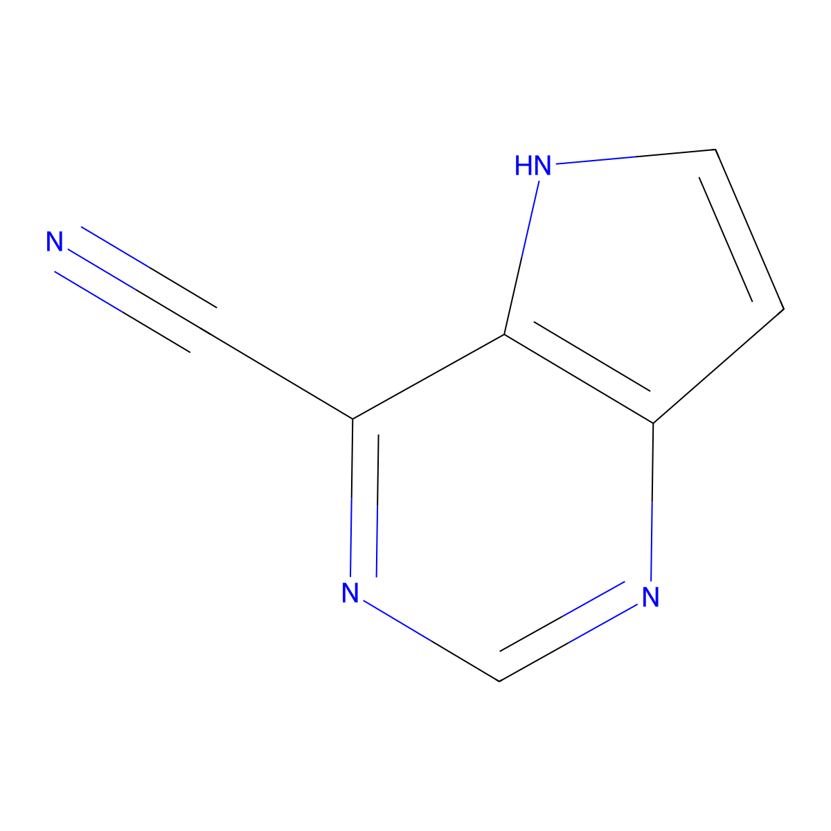 5h-Pyrrolo[3,2-d]pyrimidine-4-carbonitrile molecular structure, CAS 1211589-46-6