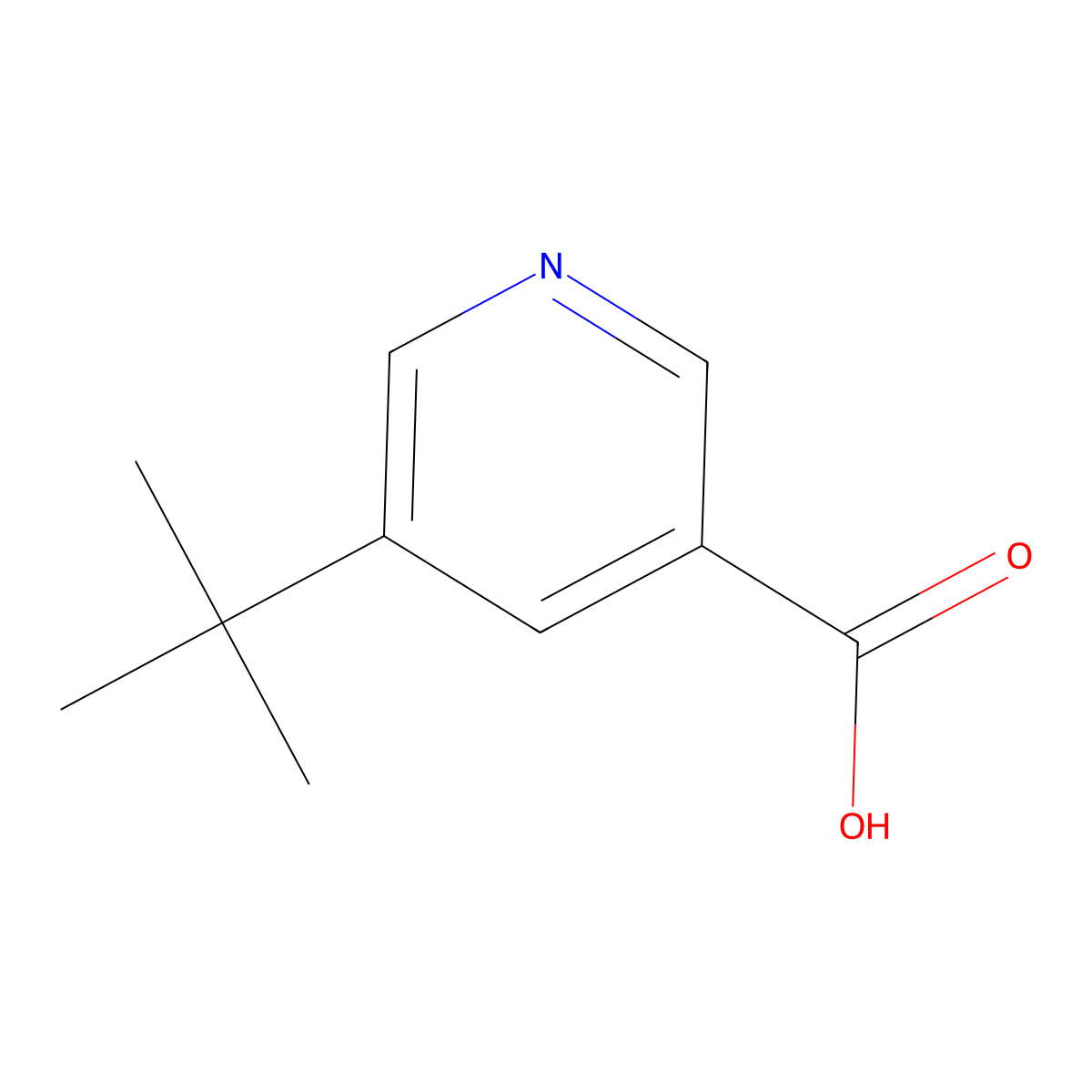 5-Tert-butylnicotinic acid molecular structure, CAS 1211589-63-7