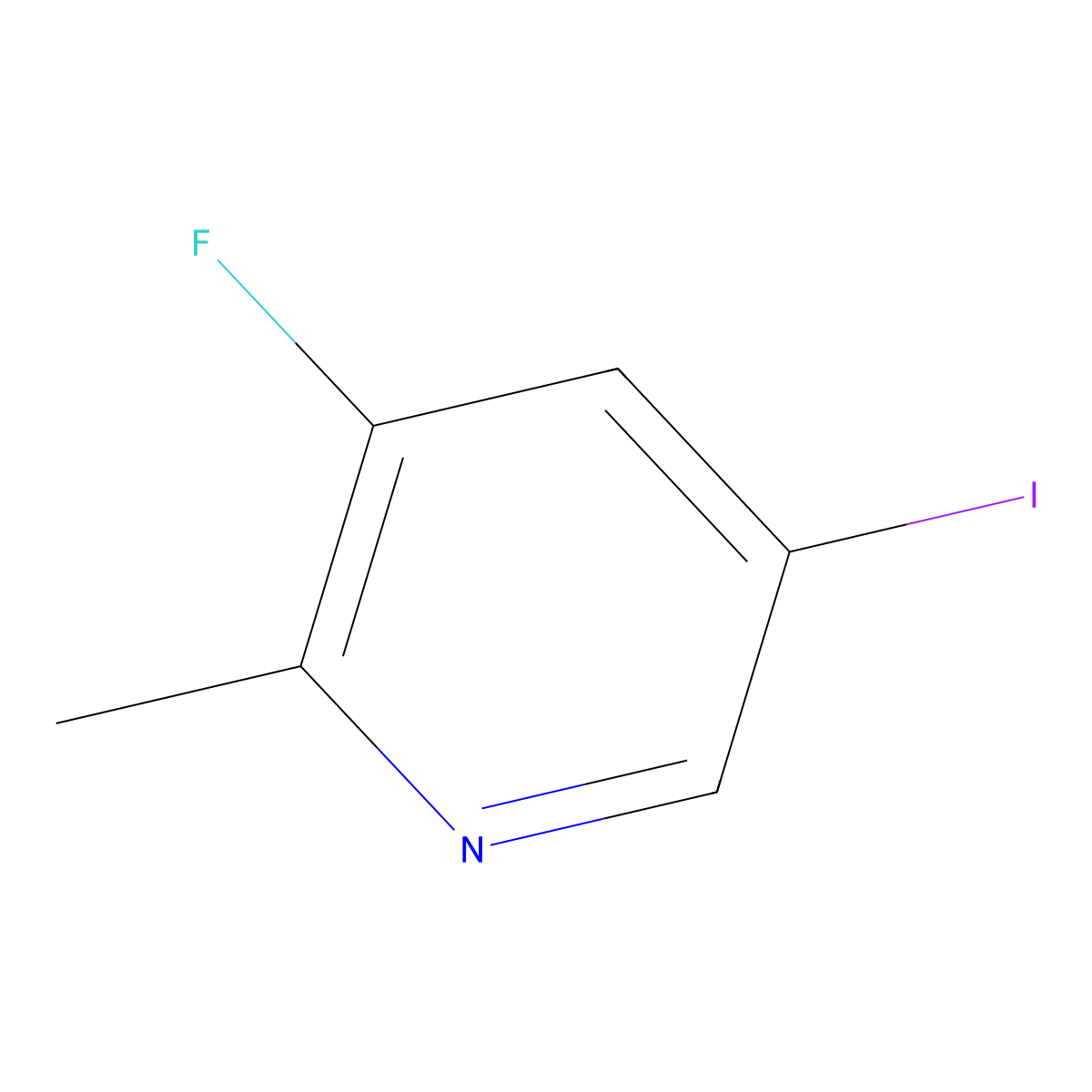 3-Fluoro-5-iodo-2-methylpyridine molecular structure, CAS 1211589-66-0