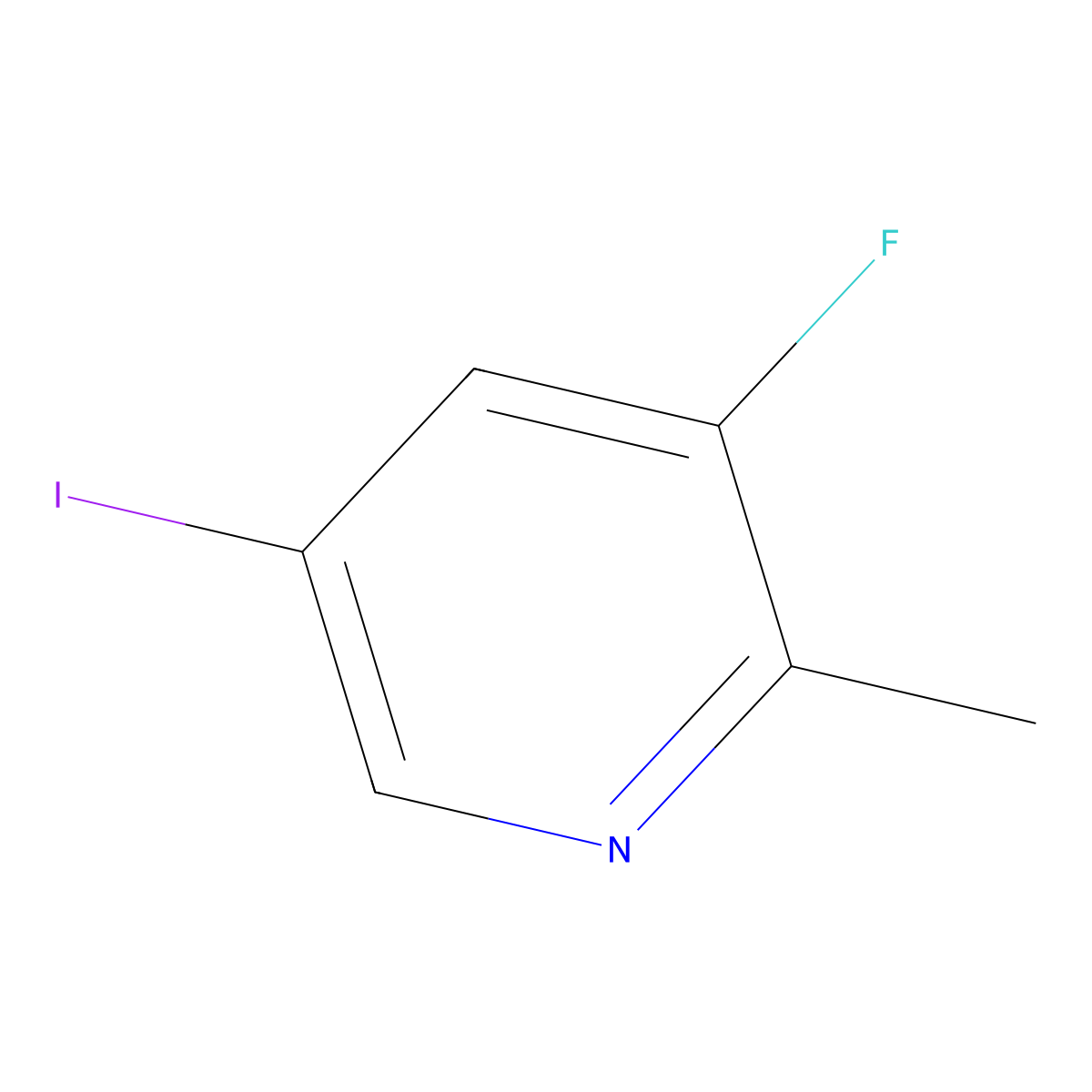 3-Fluoro-5-iodo-2-methylpyridine molecular structure, CAS 1211589-66-0