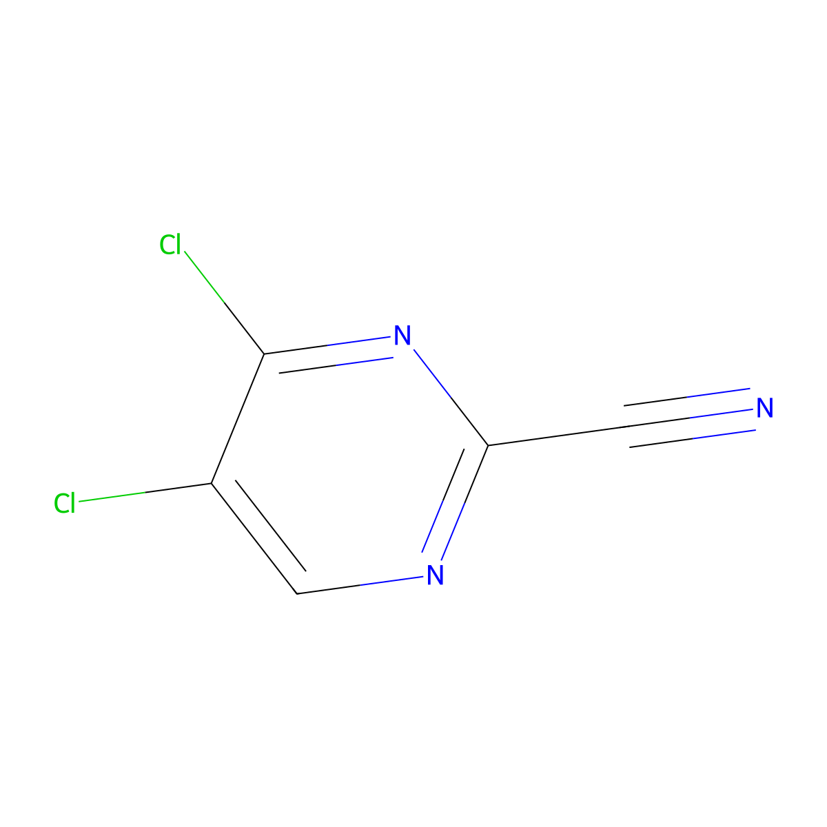 4,5-Dichloropyrimidine-2-carbonitrile molecular structure, CAS 1211589-83-1