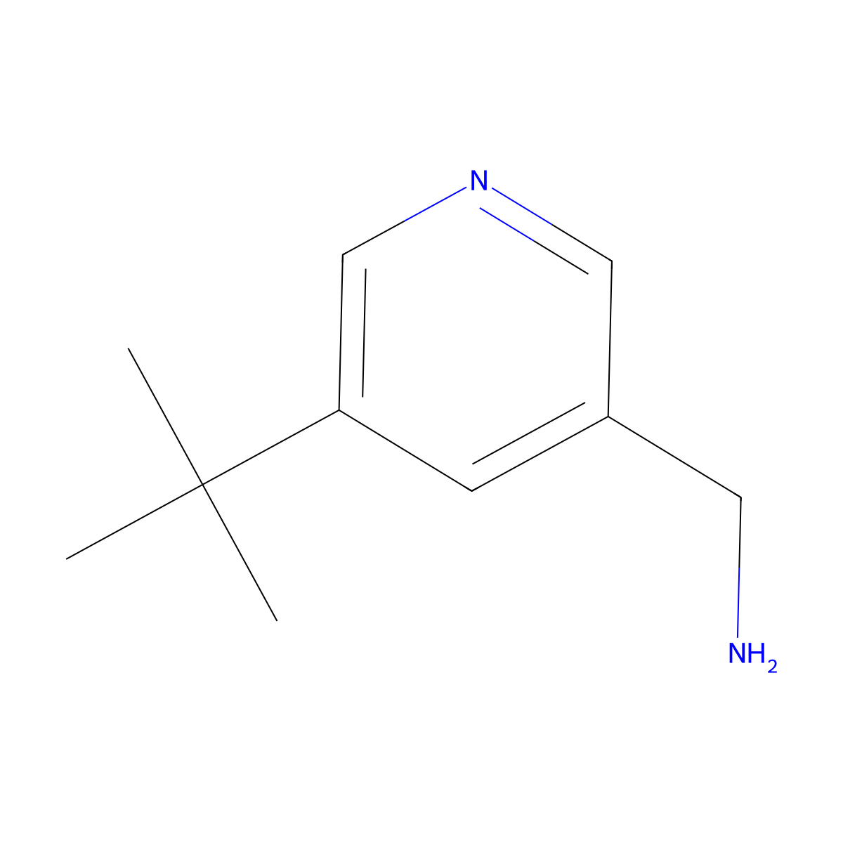 (5-Tert-butylpyridin-3-yl)methanamine molecular structure, CAS 1211589-99-9