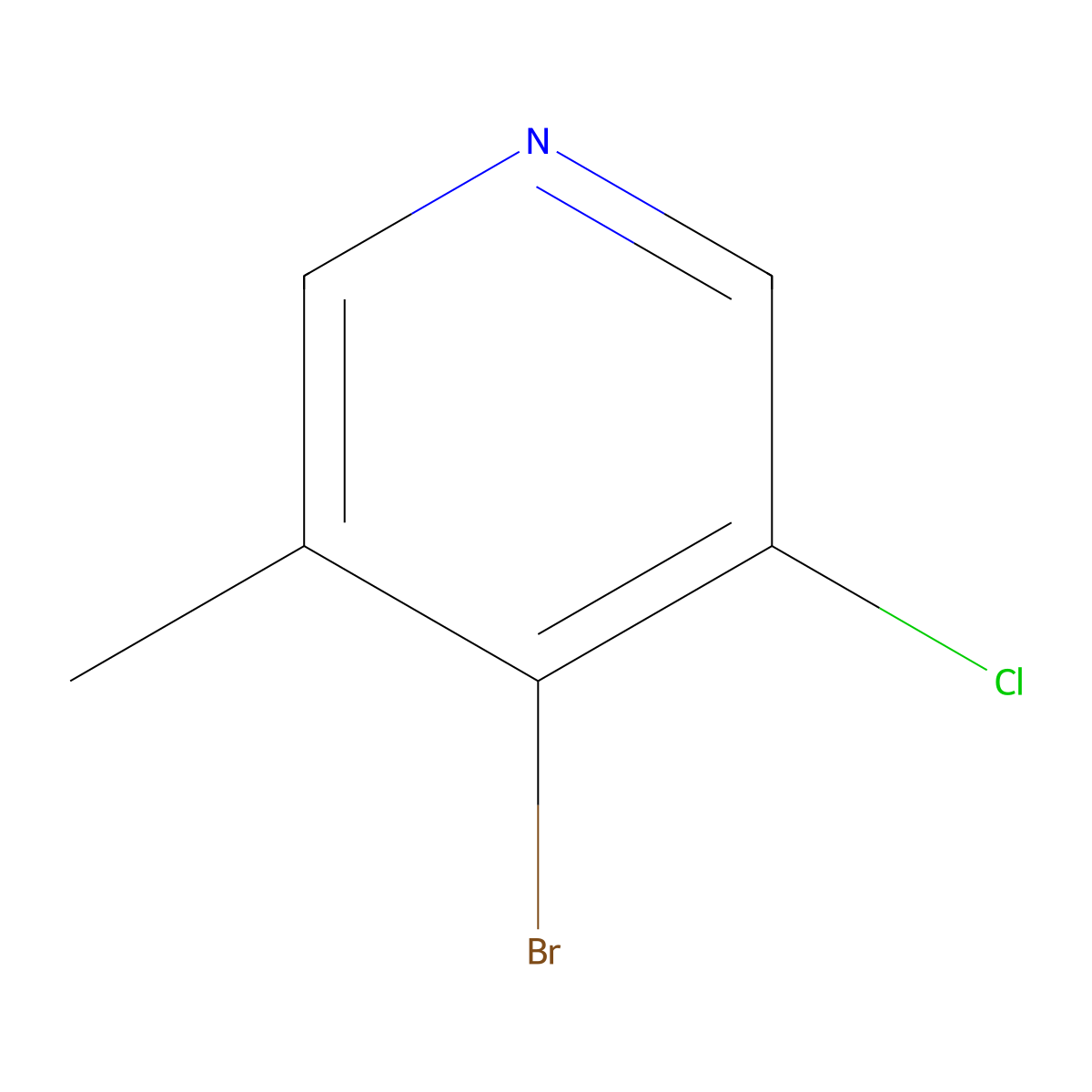 4-Bromo-3-chloro-5-methylpyridine molecular structure, CAS 1211590-00-9