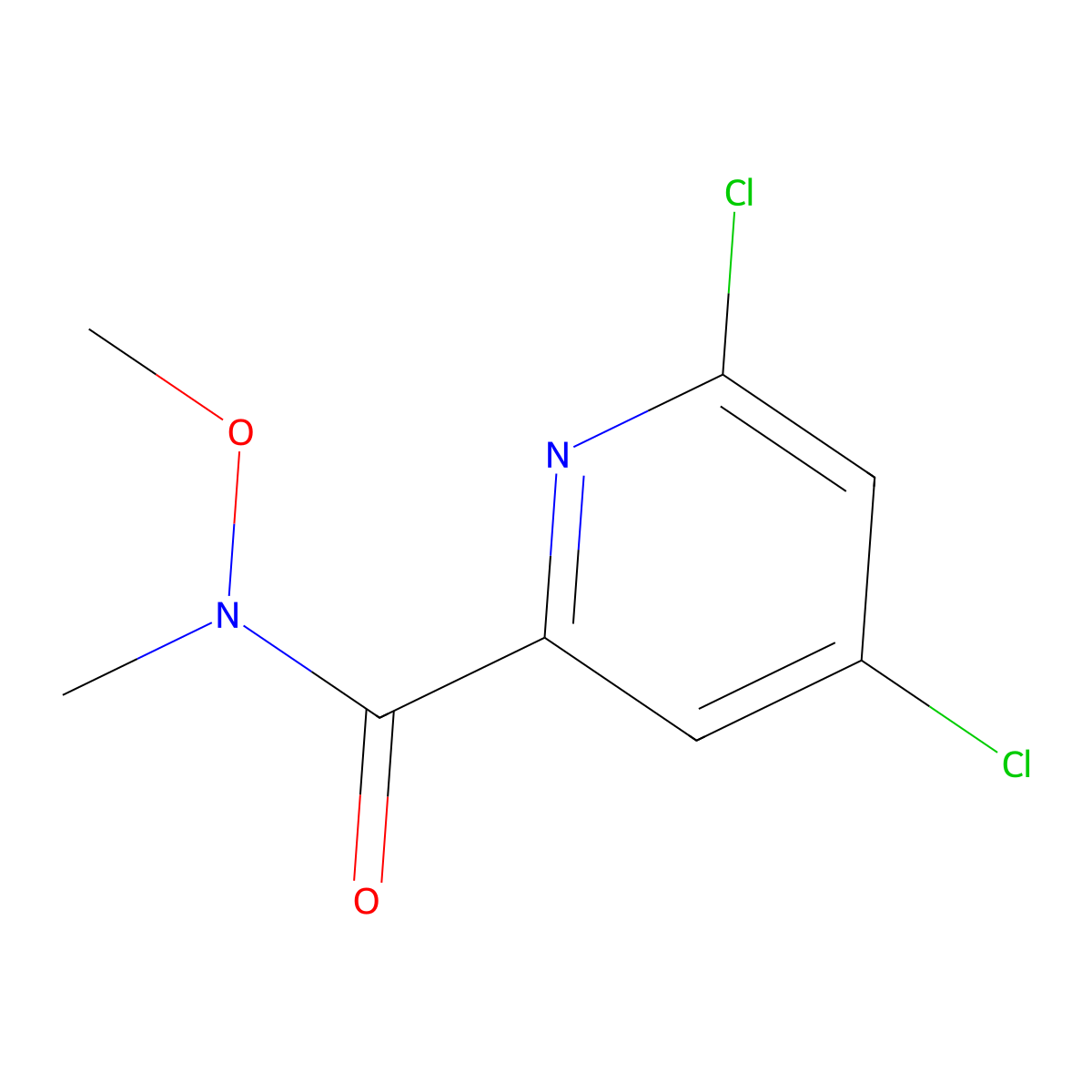 4,6-Dichloro-N-methoxy-N-methylpicolinamide molecular structure, CAS 1211590-07-6