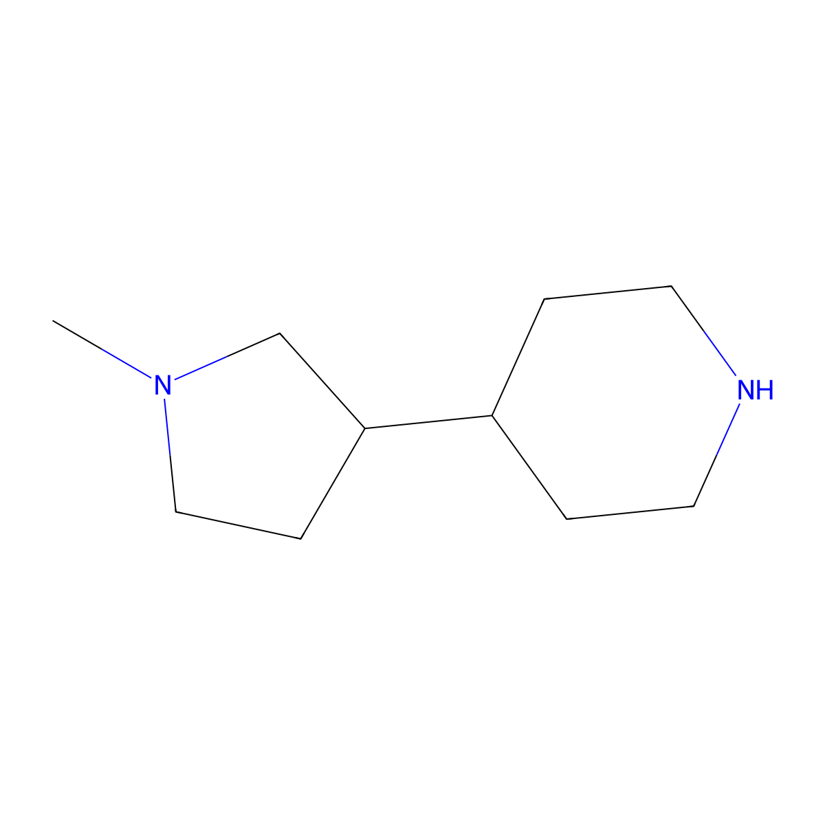 4-(1-Methylpyrrolidin-3-yl)piperidine molecular structure, CAS 1211590-19-0