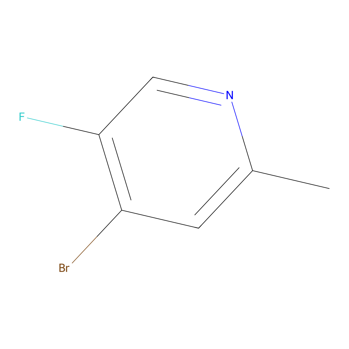 4-Bromo-5-fluoro-2-methylpyridine molecular structure, CAS 1211590-24-7