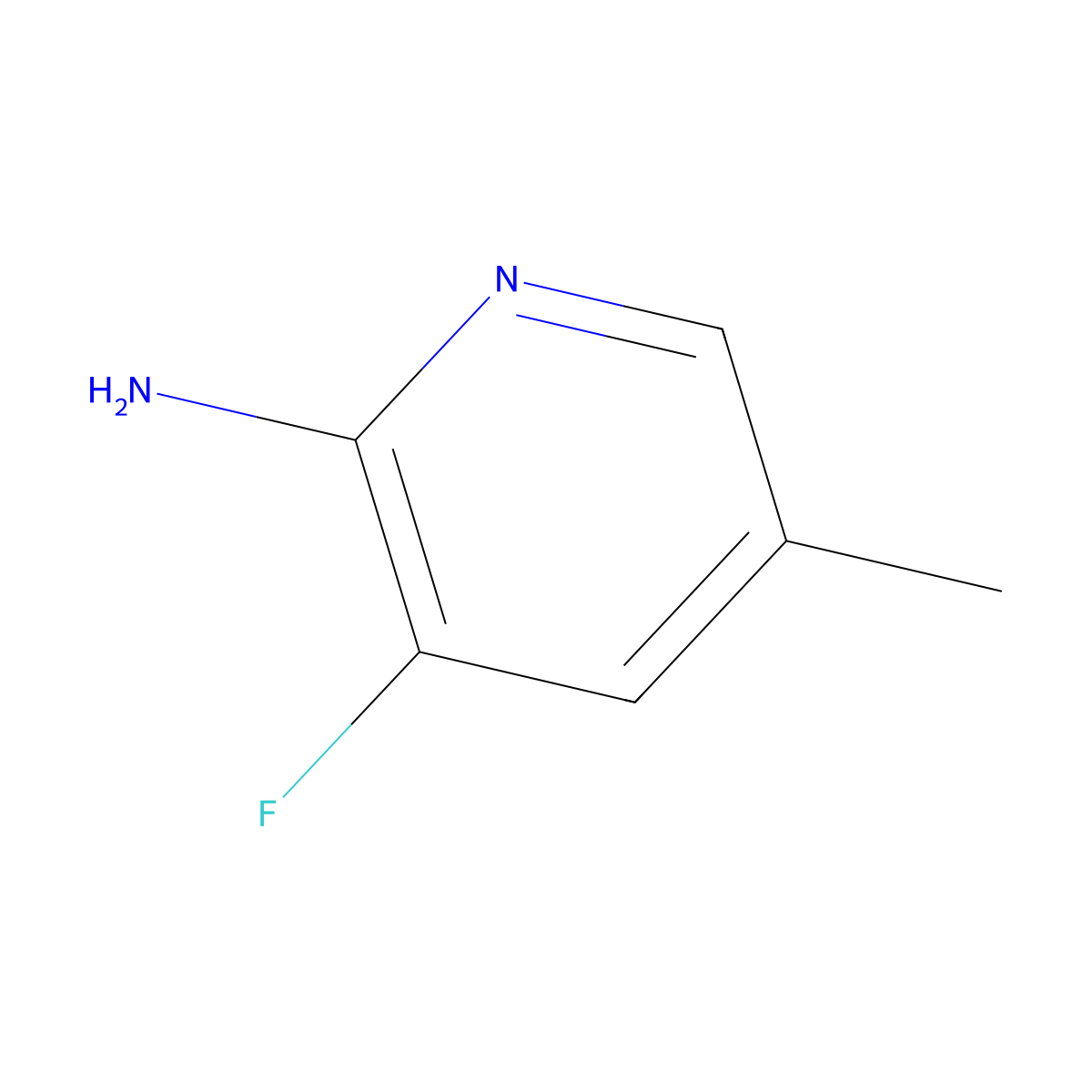 3-Fluoro-5-methylpyridin-2-amine molecular structure, CAS 1211590-31-6