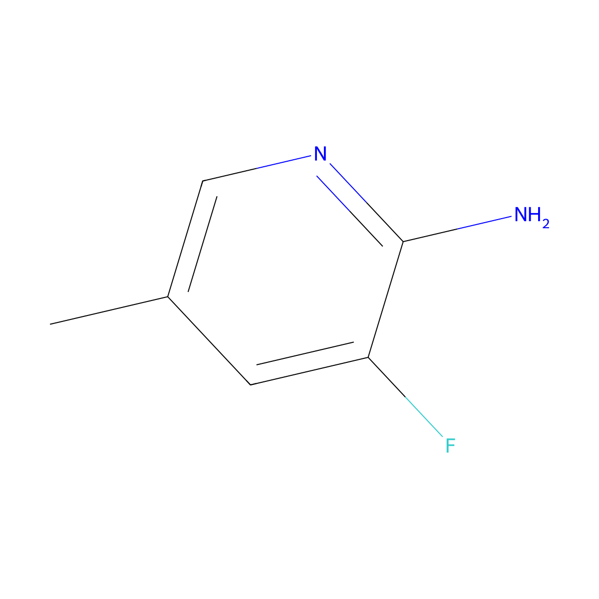 3-Fluoro-5-methylpyridin-2-amine molecular structure, CAS 1211590-31-6