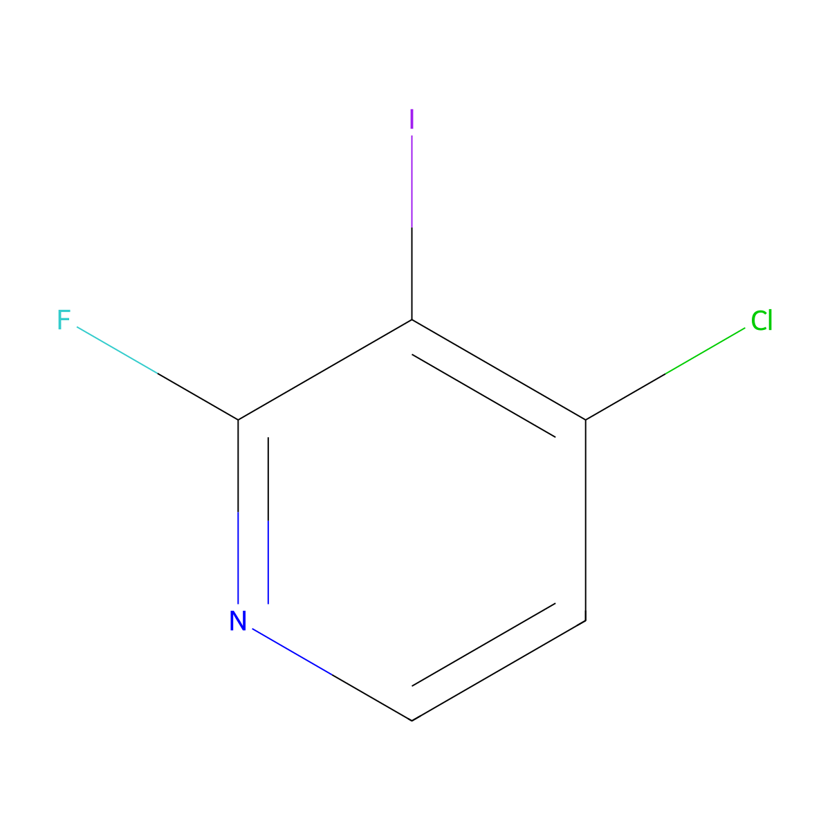 4-Chloro-2-fluoro-3-iodopyridine molecular structure, CAS 1211590-40-7