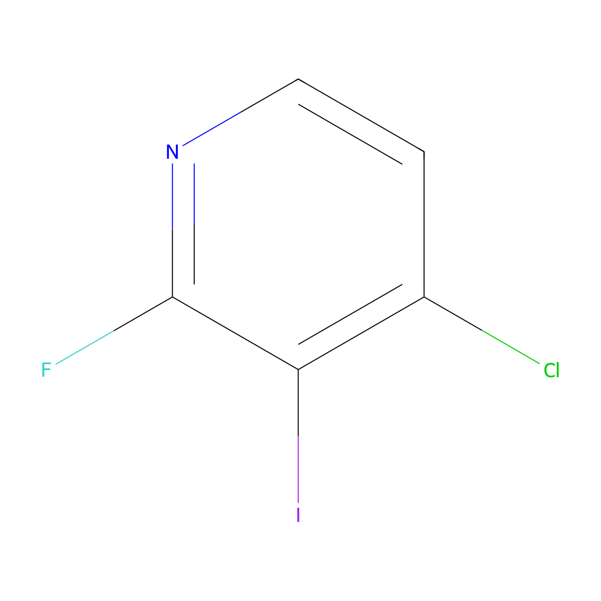 4-Chloro-2-fluoro-3-iodopyridine molecular structure, CAS 1211590-40-7