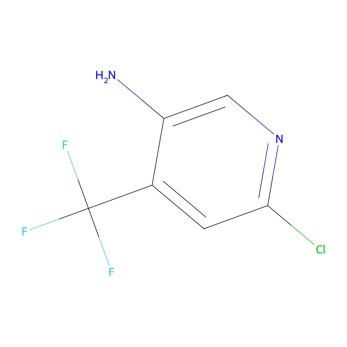 6-Chloro-4-(trifluoromethyl)pyridin-3-amine molecular structure, CAS 1211590-44-1