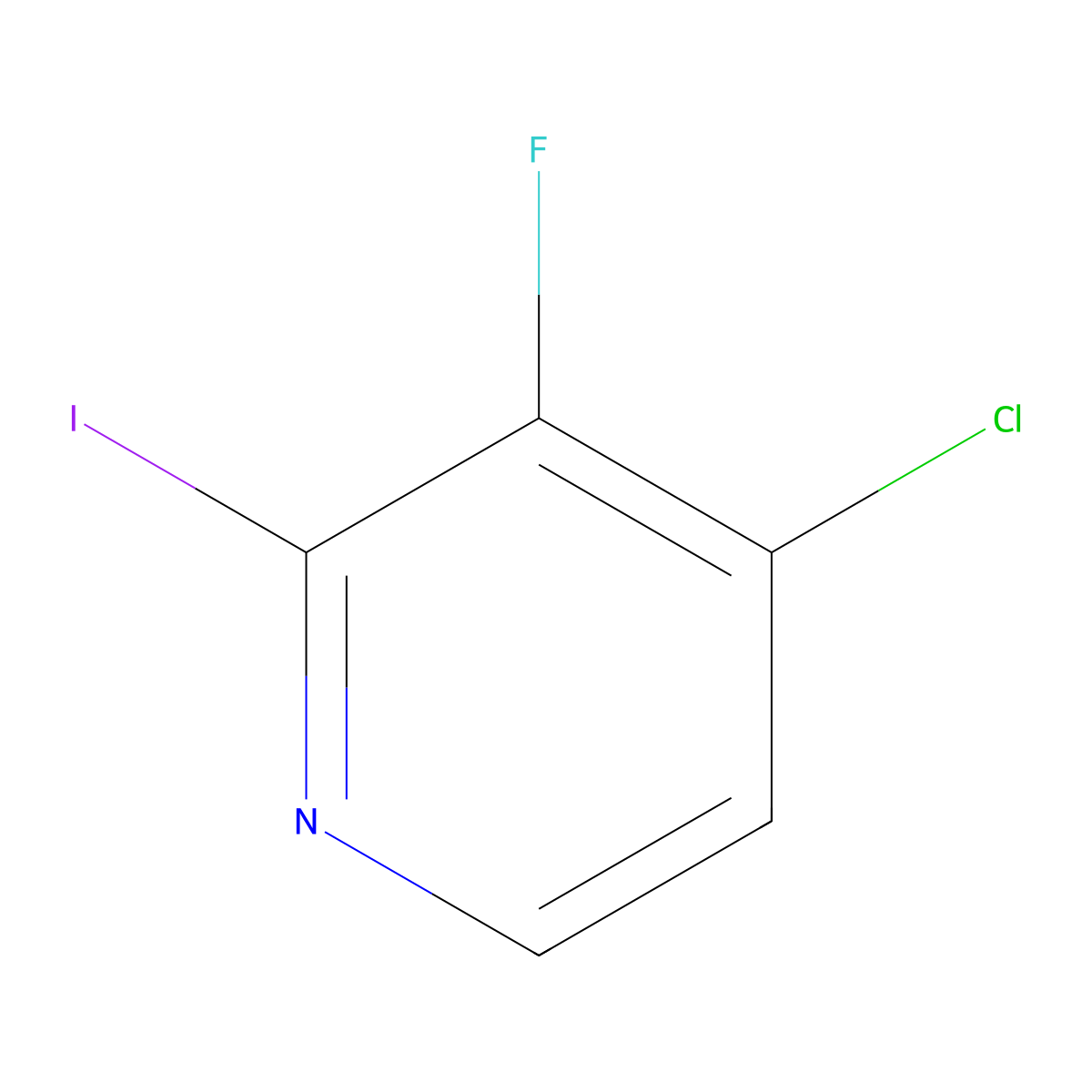 4-Chloro-3-fluoro-2-iodopyridine molecular structure, CAS 1211590-51-0