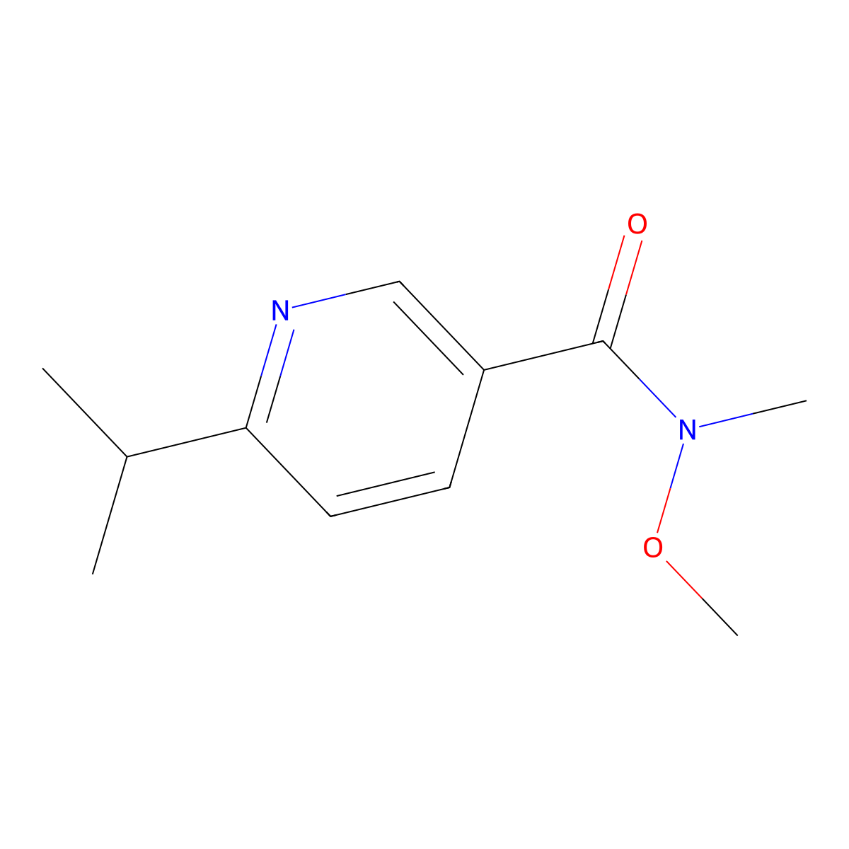 6-Isopropyl-N-methoxy-N-methylnicotinamide molecular structure, CAS 1211590-65-6