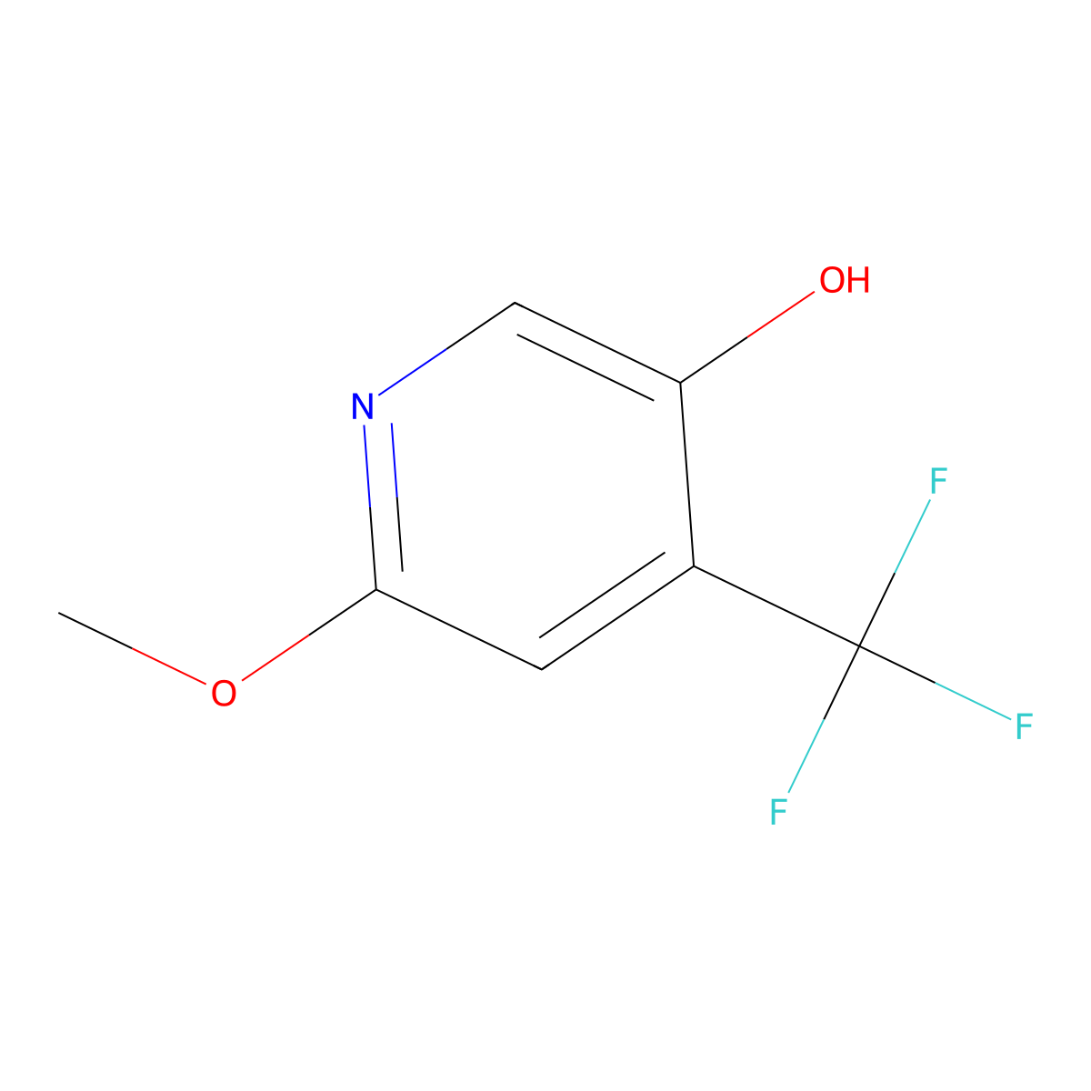 6-Methoxy-4-(trifluoromethyl)-3-pyridinol molecular structure, CAS 1211590-69-0