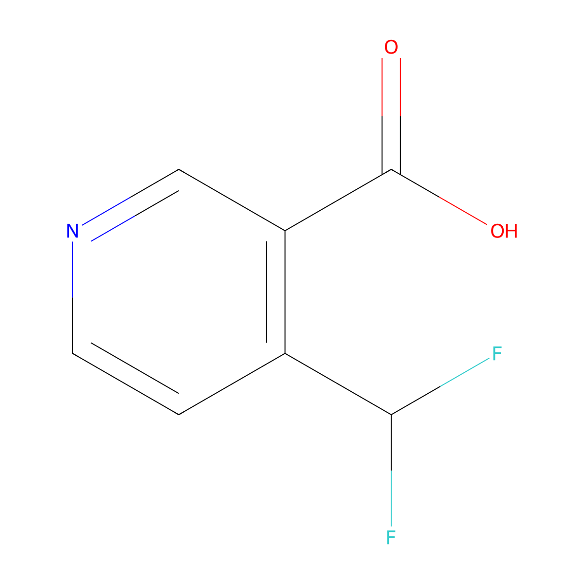 4-(Difluoromethyl)nicotinic acid molecular structure, CAS 1211590-78-1