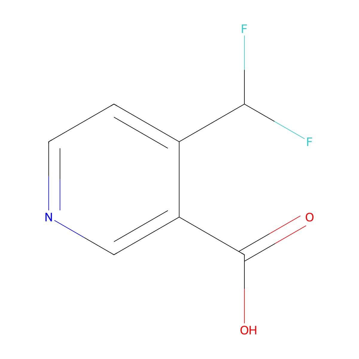 4-(Difluoromethyl)nicotinic acid molecular structure, CAS 1211590-78-1