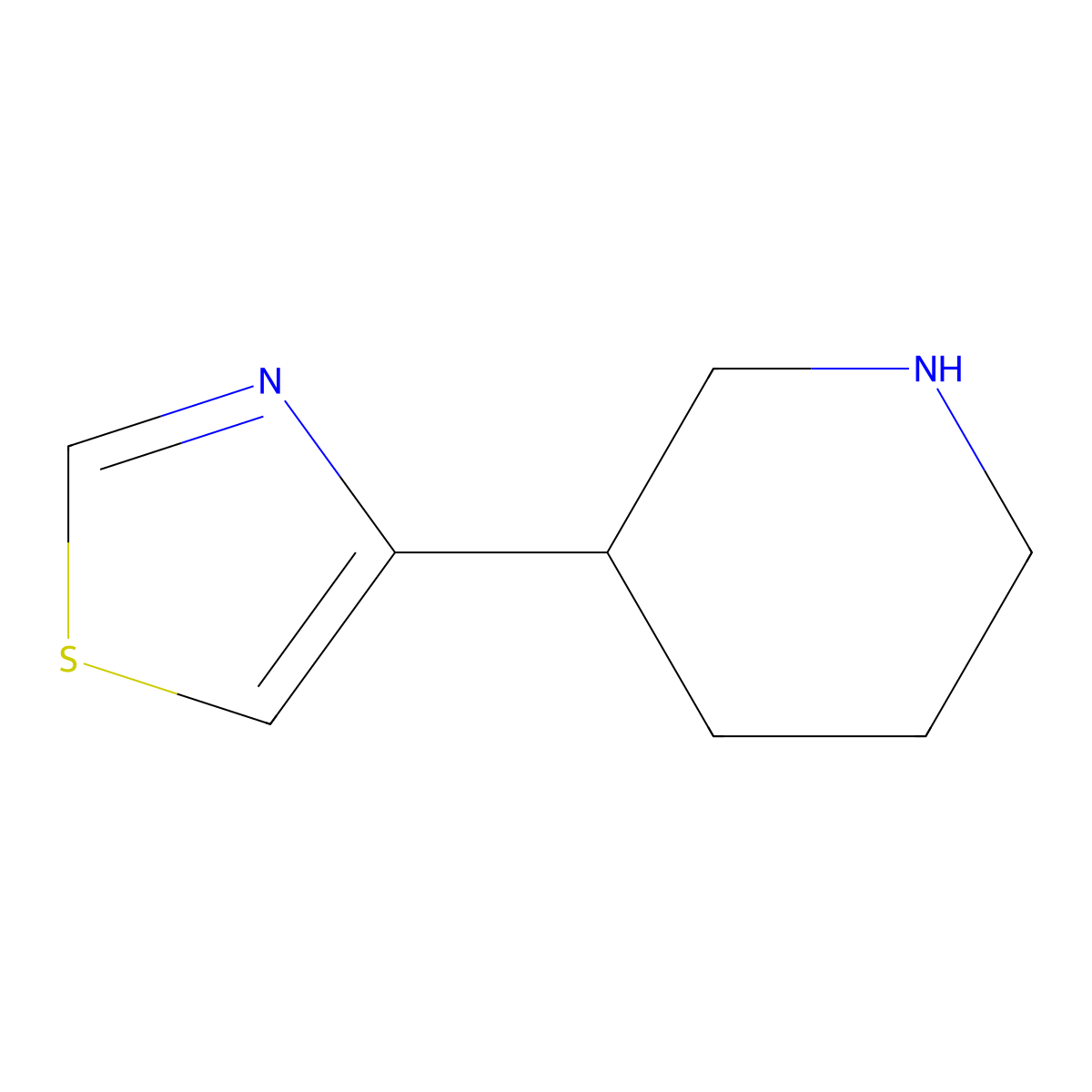 4-(Piperidin-3-yl)thiazole molecular structure, CAS 1211590-87-2