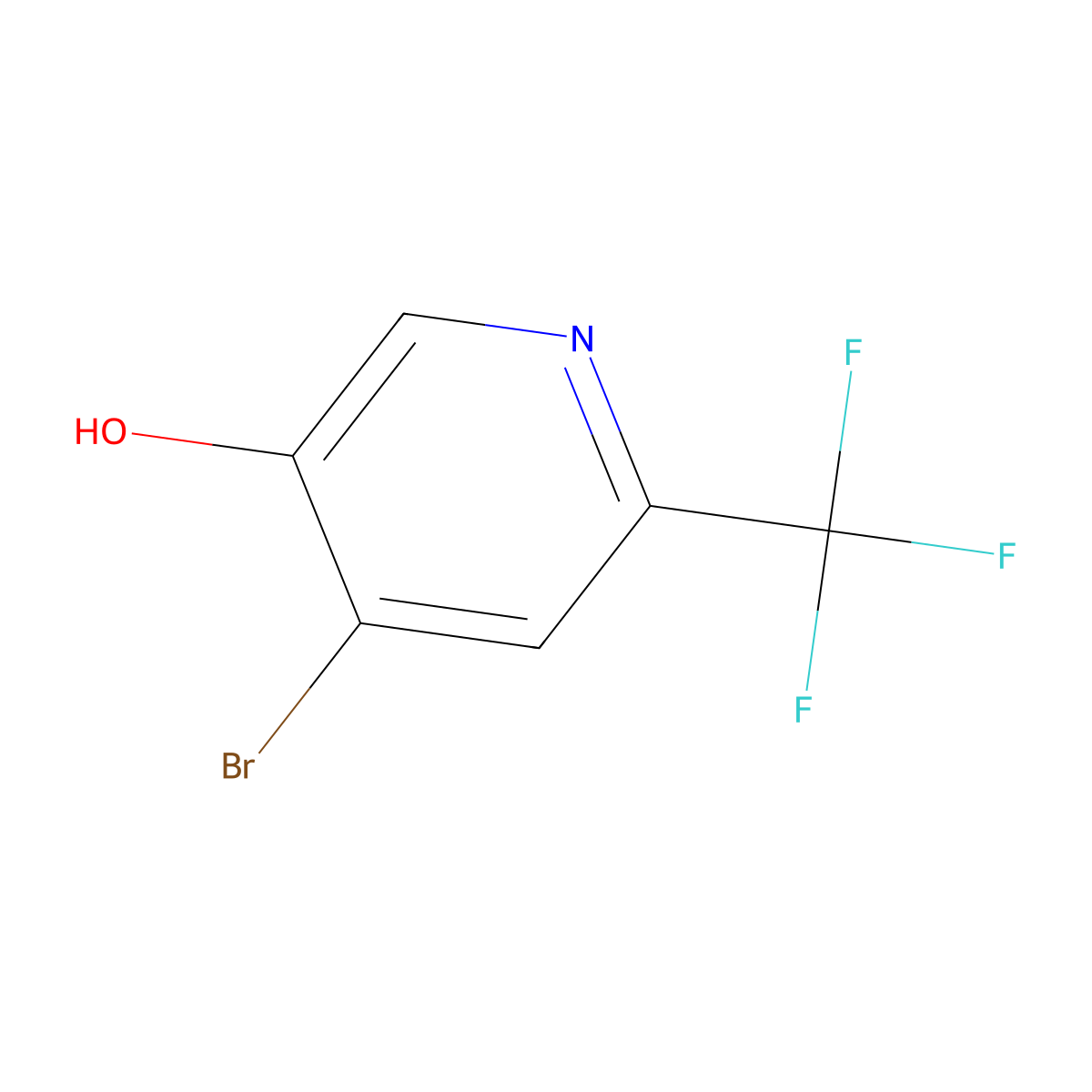 4-Bromo-6-(trifluoromethyl)pyridin-3-OL molecular structure, CAS 1211591-25-1