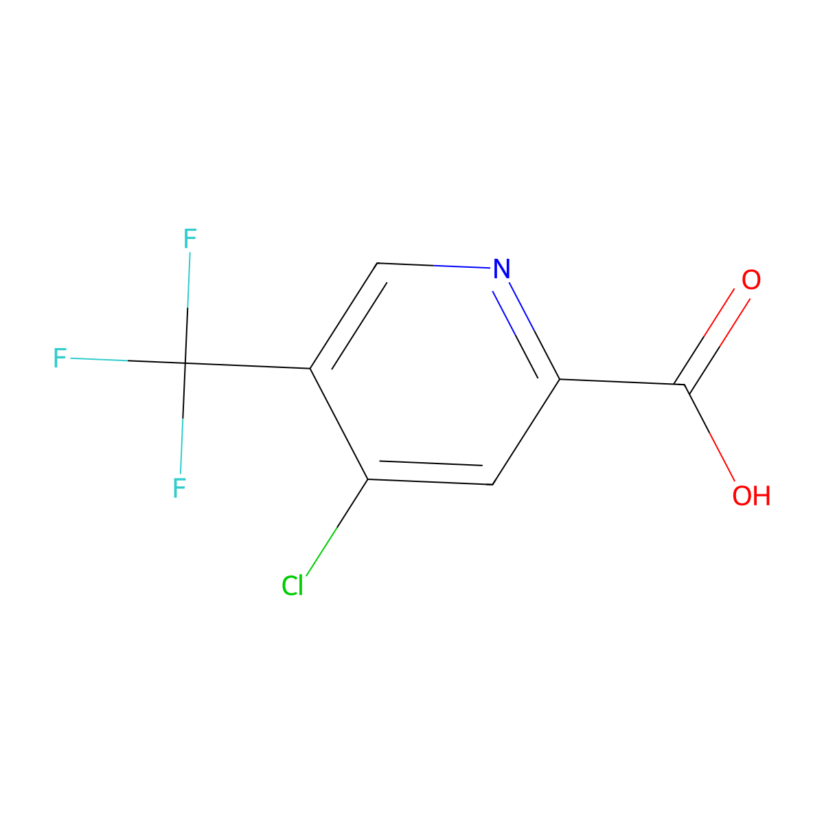 4-Chloro-5-(trifluoromethyl)pyridine-2-carboxylic acid molecular structure, CAS 1211591-26-2