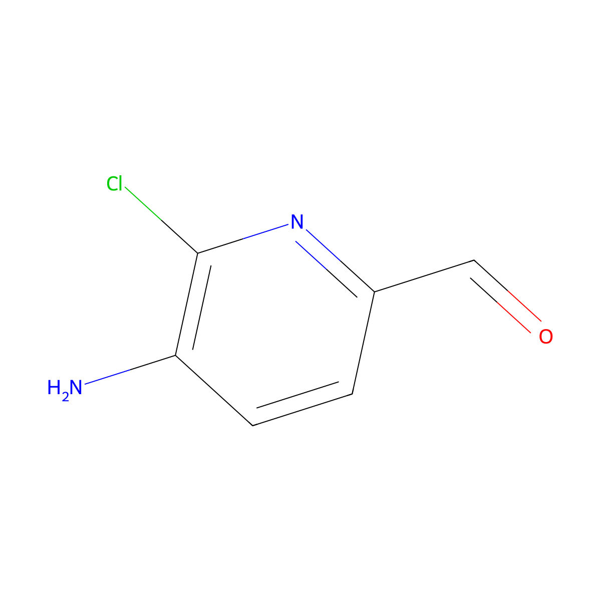 5-Amino-6-chloropyridine-2-carbaldehyde molecular structure, CAS 1211591-39-7