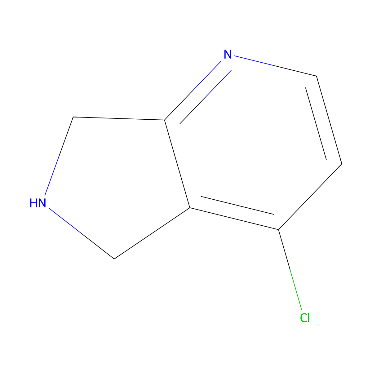 4-Chloro-6,7-dihydro-5H-pyrrolo[3,4-b]pyridine molecular structure, CAS 1211591-40-0