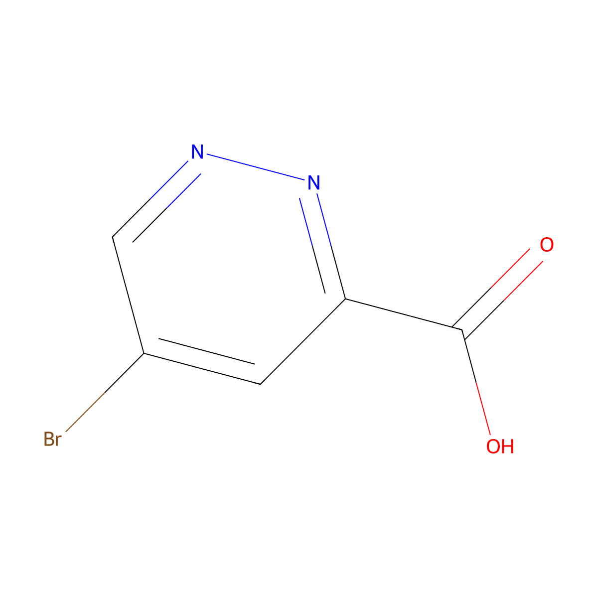 5-Bromopyridazine-3-carboxylic acid molecular structure, CAS 1211591-73-9
