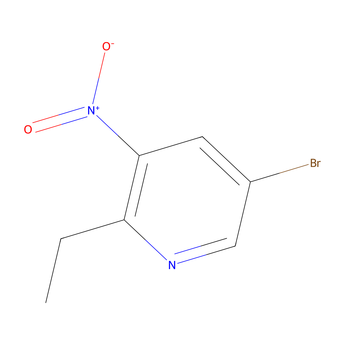 5-Bromo-2-ethyl-3-nitropyridine molecular structure, CAS 1211591-74-0
