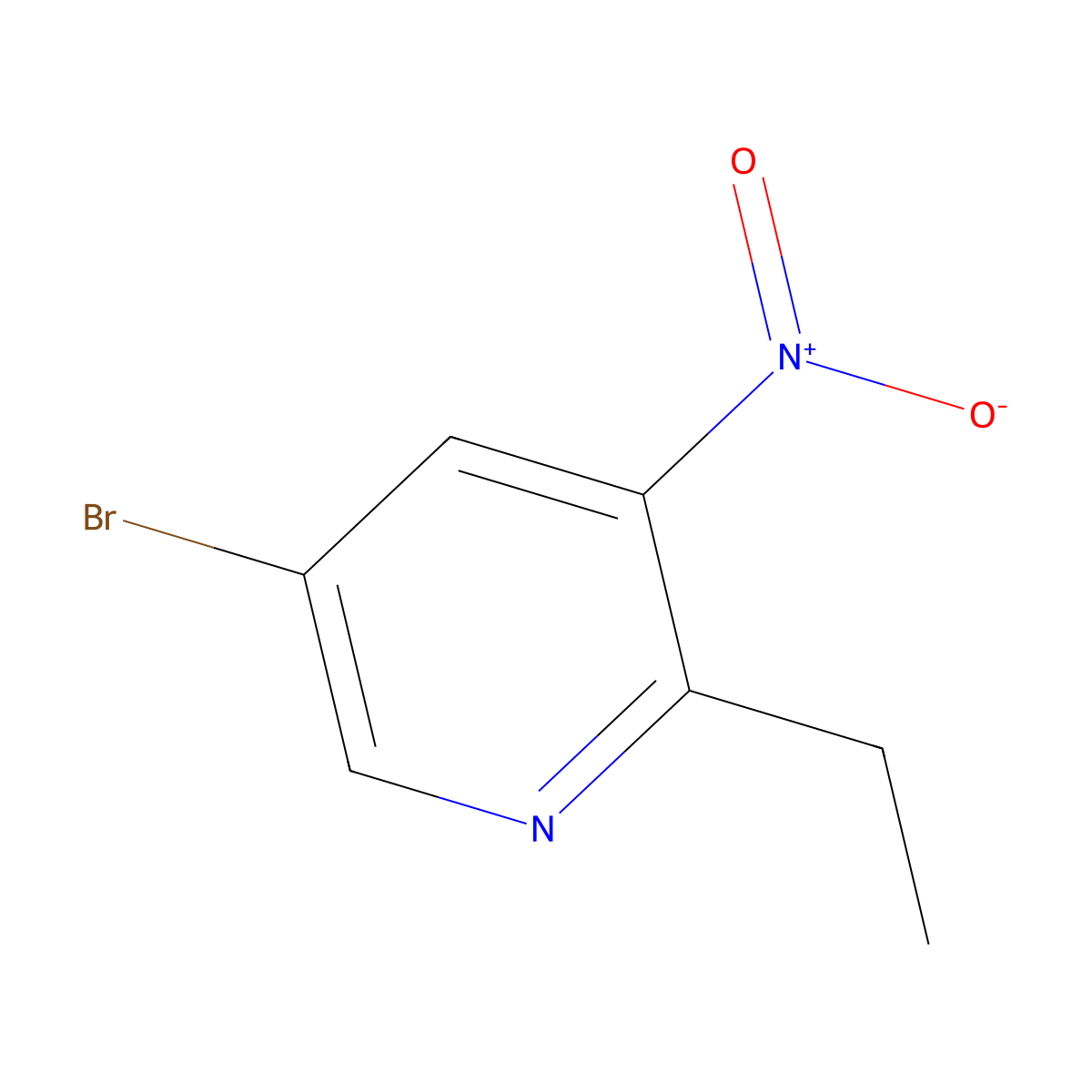 5-Bromo-2-ethyl-3-nitropyridine molecular structure, CAS 1211591-74-0