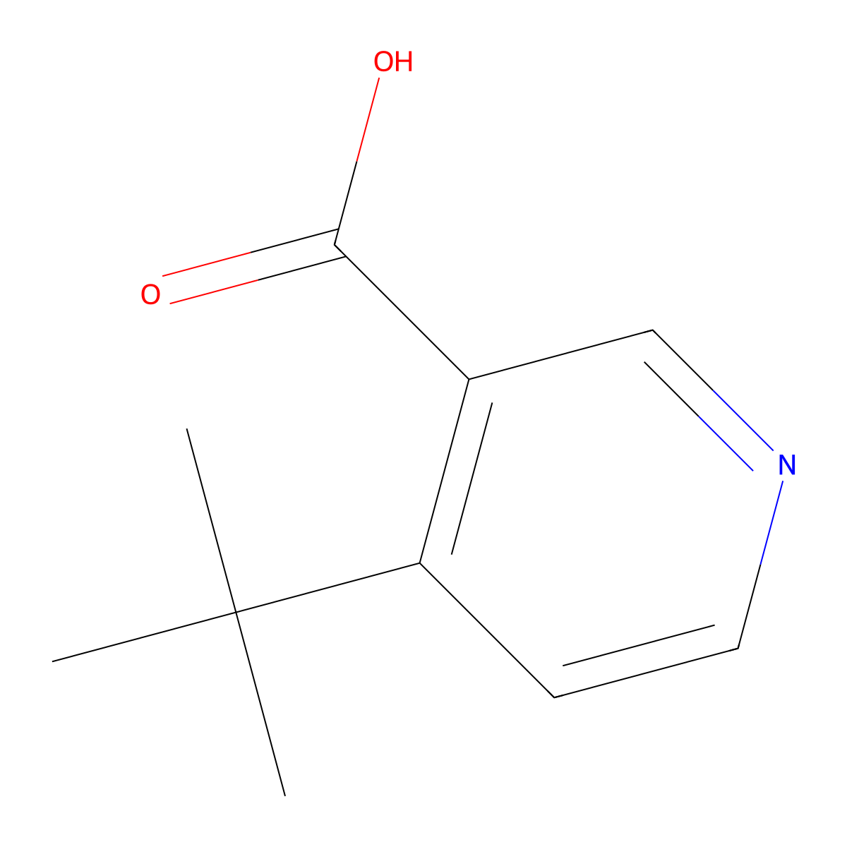 4-Tert-butylpyridine-3-carboxylic acid molecular structure, CAS 1211591-76-2