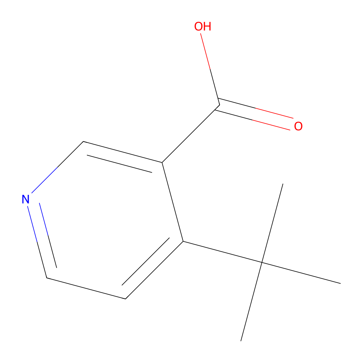 4-Tert-butylpyridine-3-carboxylic acid molecular structure, CAS 1211591-76-2