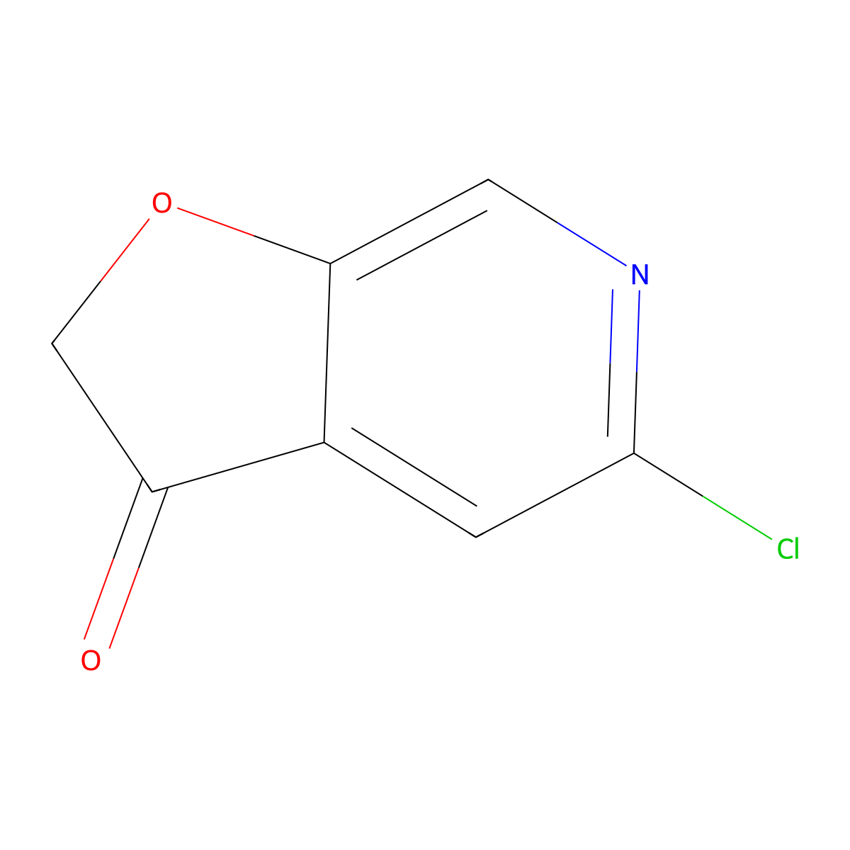 5-chlorofuro[2,3-c]pyridin-3(2H)-one molecular structure, CAS 1211591-96-6