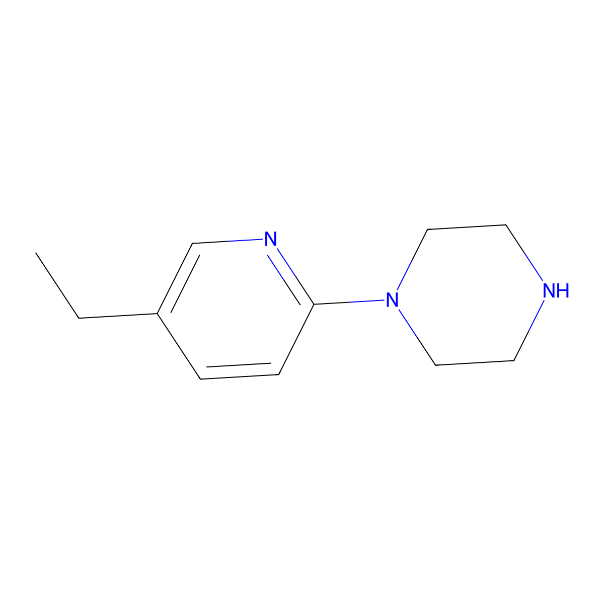 1-(5-Ethylpyridin-2-yl)piperazine molecular structure, CAS 1211592-09-4