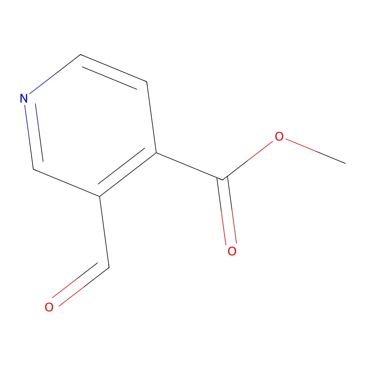 Methyl 3-formylisonicotinate molecular structure, CAS 1211592-55-0