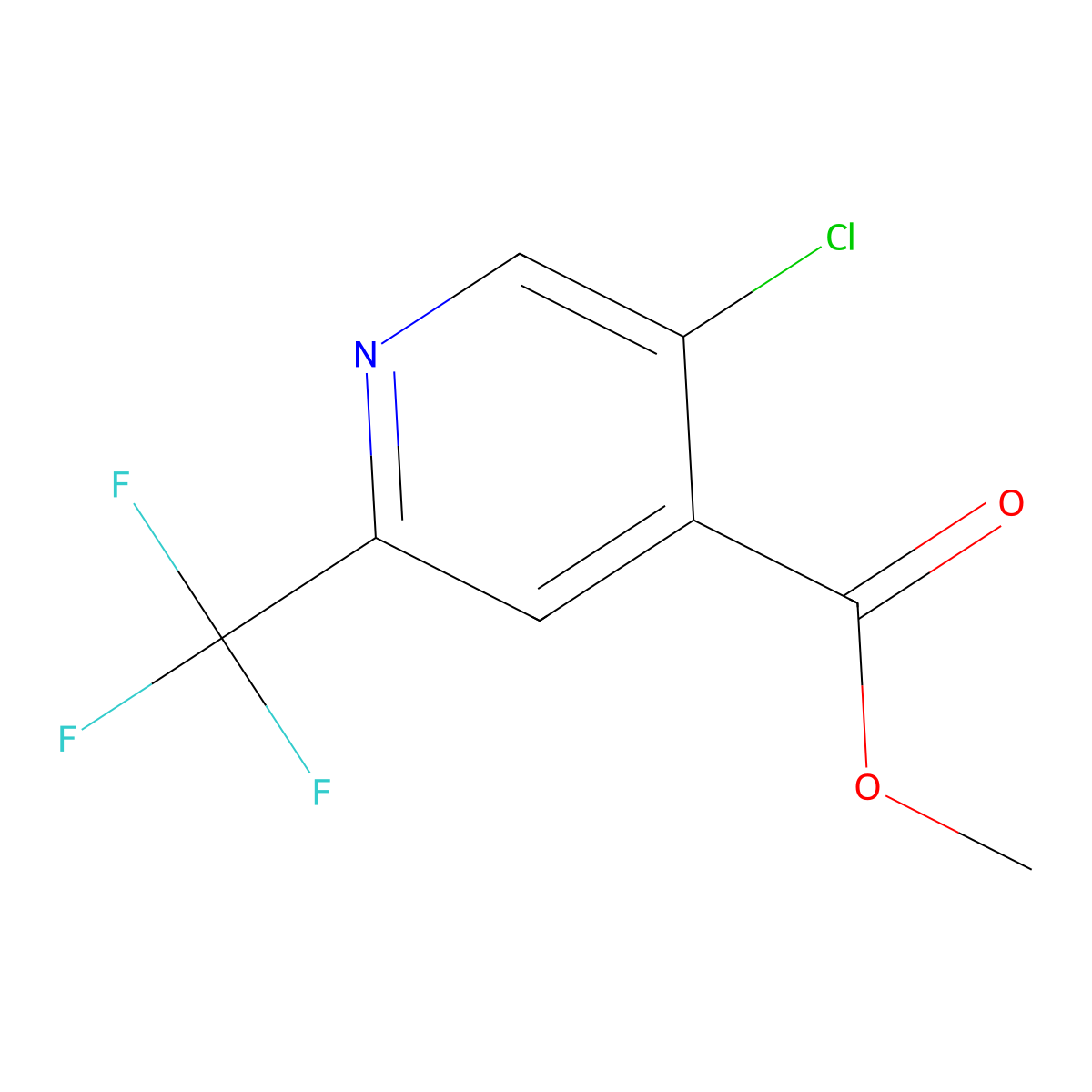 Methyl 5-chloro-2-(trifluoromethyl)isonicotinate molecular structure, CAS 1211592-60-7