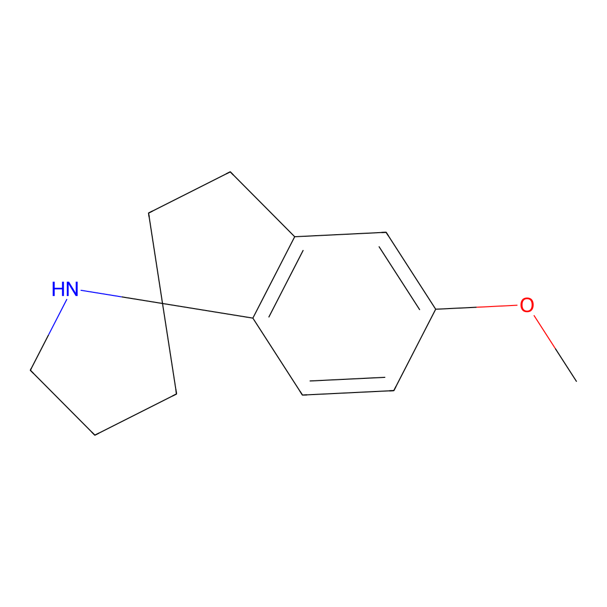 5-Methoxy-2,3-dihydrospiro[indene-1,2'-pyrrolidine] molecular structure, CAS 1211592-82-3
