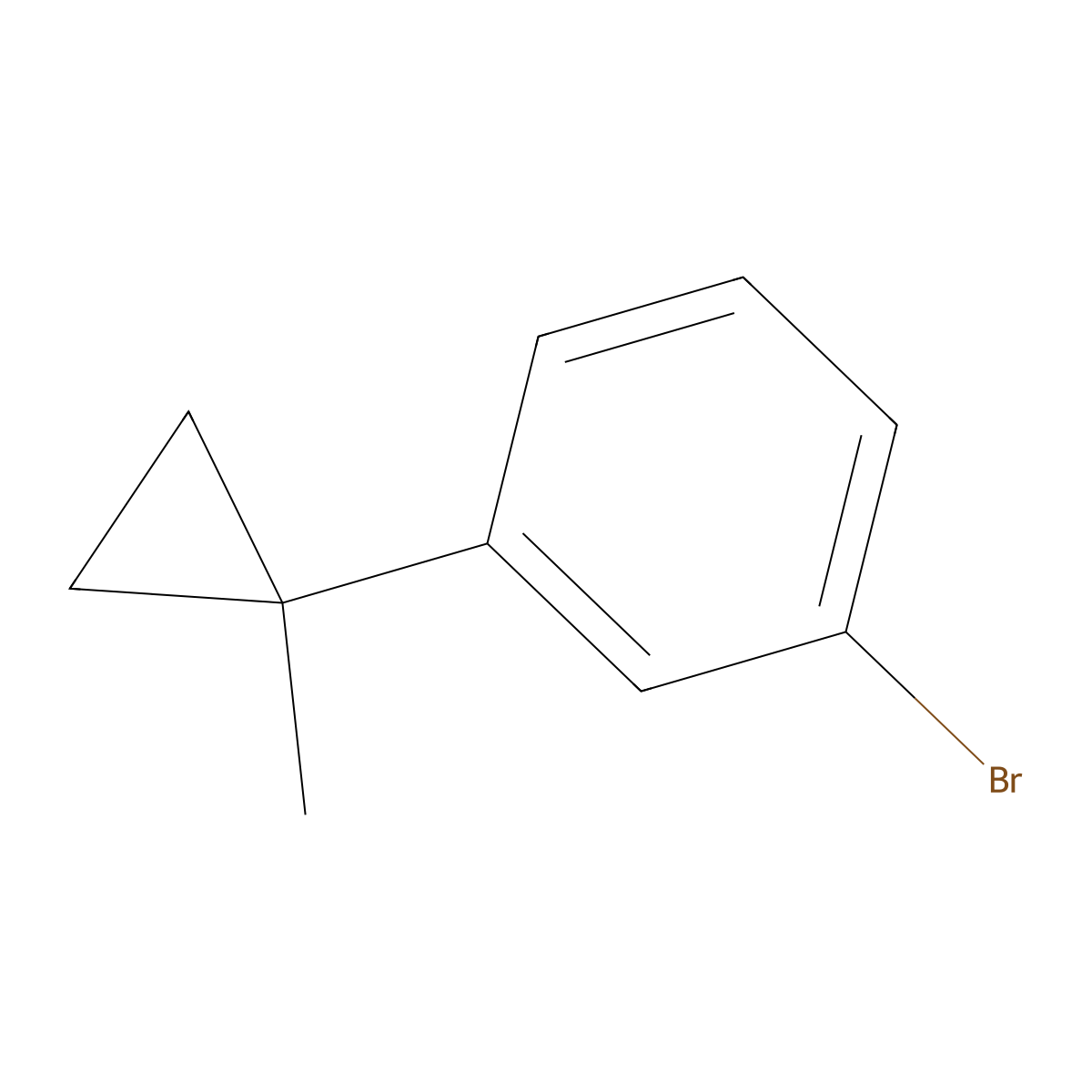 Benzene, 1-bromo-3-(1-methylcyclopropyl)- molecular structure, CAS 1211592-89-0